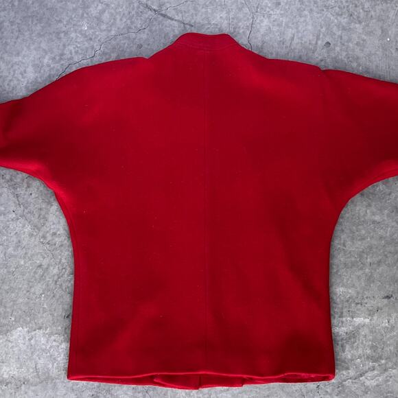 Vintage 1970's Wool Red Jacket, button up, Size 6 M - Picture 6 of 16